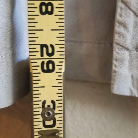 Tommy Bahama Shirt Mens Medium Gray Silk Palm Leaf Button Up Camp Casual TB Logo - Picture 9 of 10